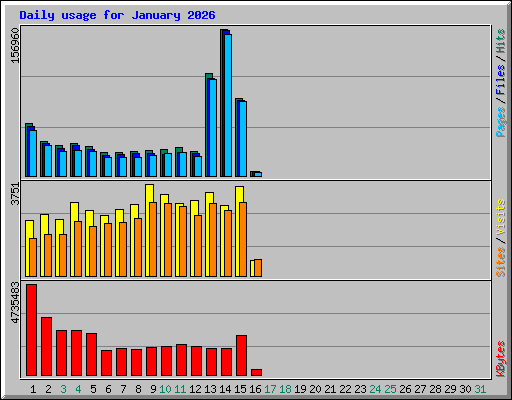 Daily usage for January 2026