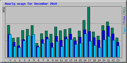 Hourly usage for December 2018