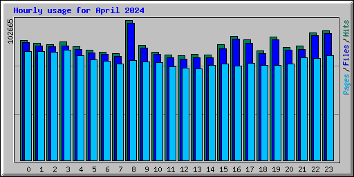 Hourly usage for April 2024