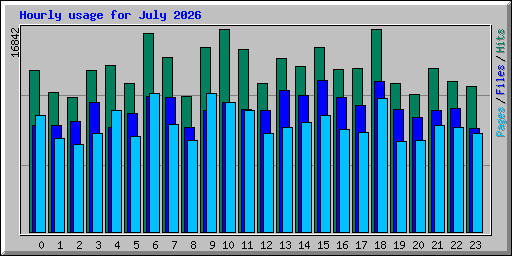 Hourly usage for July 2026